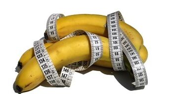Banana and centimeters as imitation of penis