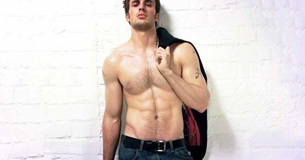 Brutal man with enlarged penis