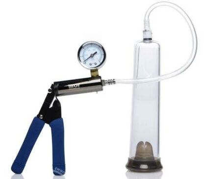 Hand pump for penis enlargement